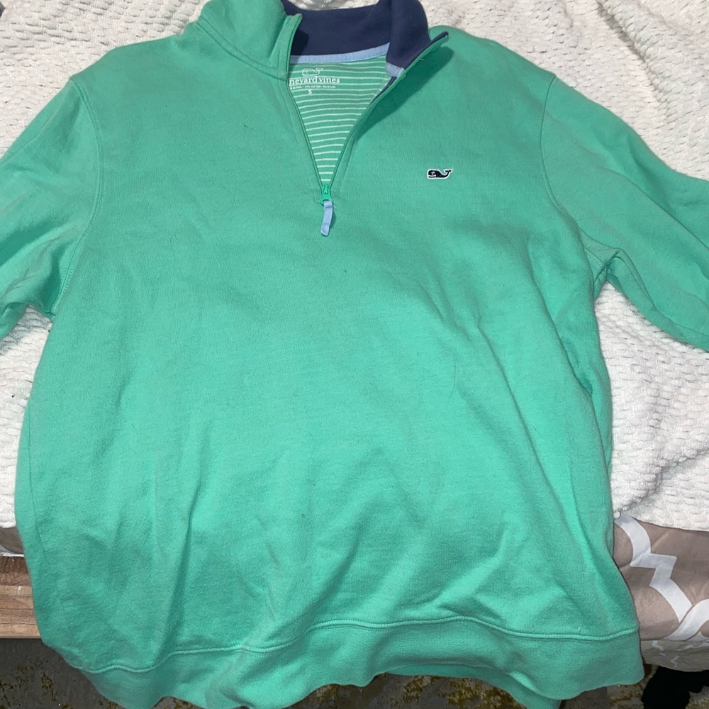 Green vineyard vines quarter zip, size S, barely worn